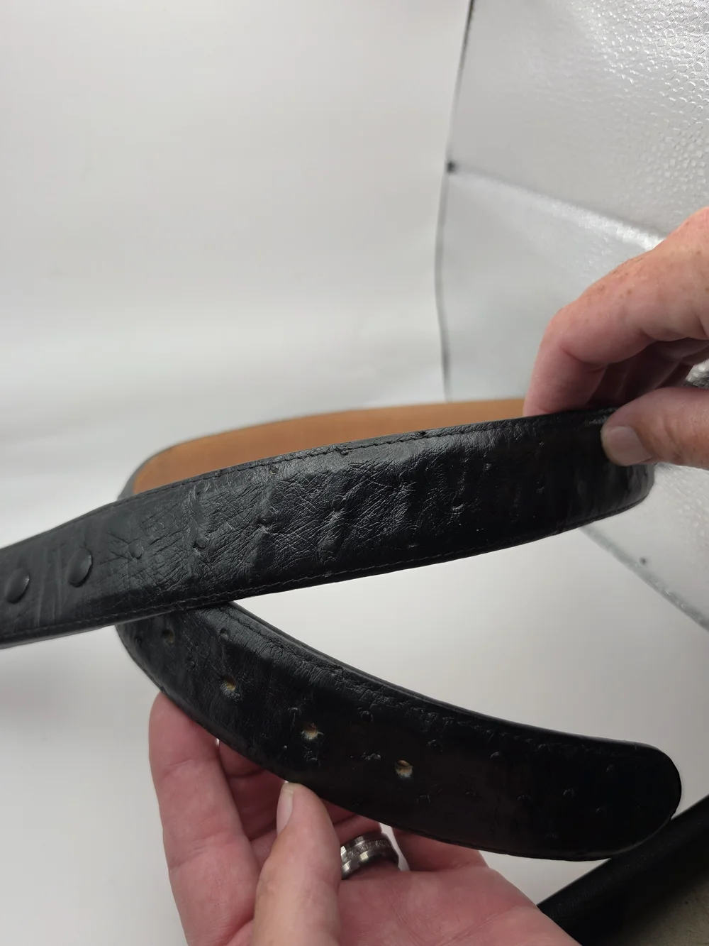 Men's Black Leather Belt - Classic Black Leather